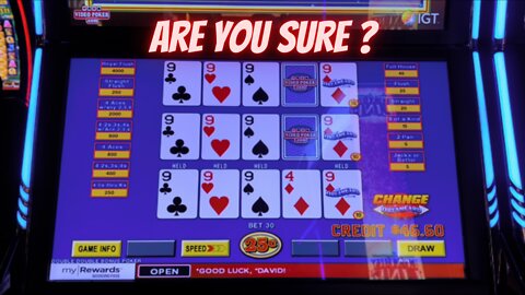 Are you sure it's SUPER double double video poker ?