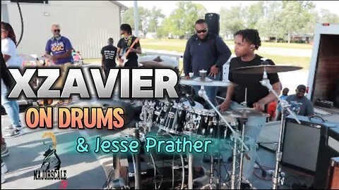 Xzavier on drums with Jesse Prather