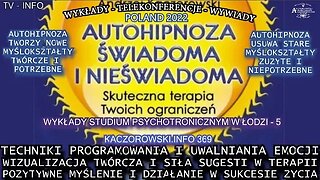 TECHNIKI PROGRAMOWANIA I UWALNIANIA EMOCJI, WIZUALIZACJA TWÓRCZA I SIŁA SUGESTII W IMAGOTERAPII /TV