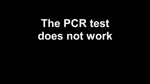 The PCR test does not work