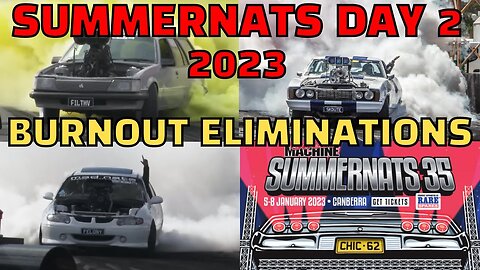 🔴LIVE Summernats 35 Burnout Championship (Eliminations) 2023 Friday Day 2