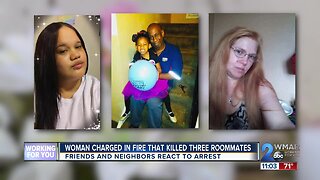 Family and neighbors react after woman charged in deadly Edgewood fire