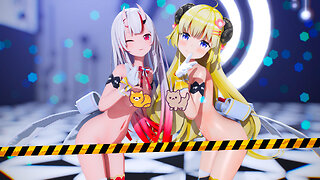 【MMD Hololive 4k/60fps】《Watame (角巻わため) Ayame (百鬼あやめ) 》~《愛包ダンスホールHeart Pie Dancehall HIMEHINA》