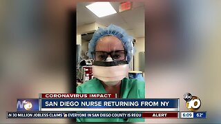 San Diego nurse returning home after frontline work in New York
