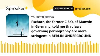 Pschorr, the former C.E.O. of Manwin in Germany, told me that laws governing pornography are more st