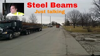 Picking up steel "Eye" beams