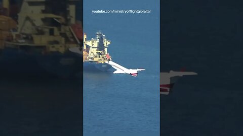 Private Jet Departs Gibraltar; Watching from Top of Rock
