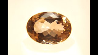 Stunning Imperial Orangy-Brownish Topaz, Master Cut Oval 16.6x12 mm, 13.45 Carats
