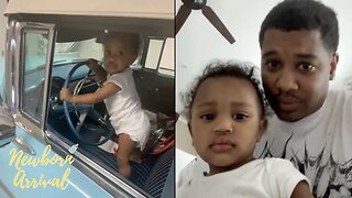 Tracy T & Kash Doll's Son Kashton Is Caught Trying To Drive Daddy's Old School Car! 🚙