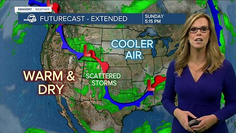 Warmer on Sunday before another cold front with rain