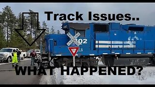 Freight Train STOPPED At The Crossing.. Trouble On The Rails? #trains #trainvideo | Jason Asselin