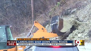 Landslides shut down area roads