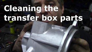 Cleaning transfer box parts
