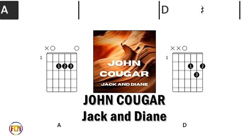 JOHN COUGAR Jack and Diane - Guitar Chords & Lyrics HD