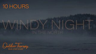 Windy Night in the North | HOWLING WIND Sounds for Sleeping | Relaxing | Studying| Real Storm Sounds