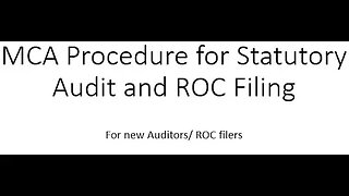 ROC Forms for Companies Audit
