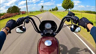 Relaxing Backroads Ride | Harley Davidson Sportster Iron 1200 (Raw Engine Sound)