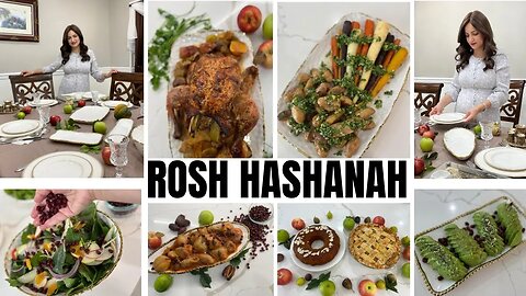 ROSH HASHANAH Jewish New Year Recipes Menu Plan Tablescape Orthodox Jewish Sonya's Prep