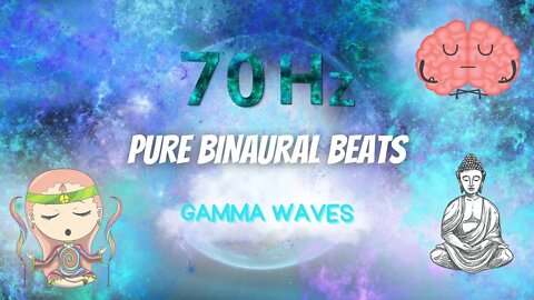 Pure Binaural Beats ⭐70 Hz Gamma Waves ⭐Jhana ⭐Buddha nature⭐