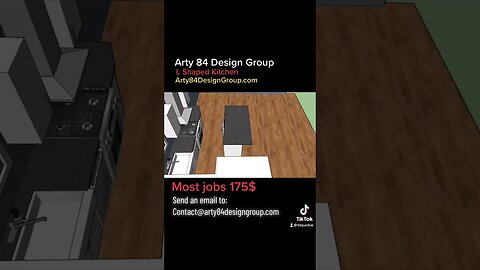 Another L Shape Kitchen Design - Arty 84 Design Group #kitchen #design #3dmodel