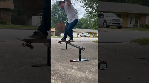 Relearning Front Feeble grinds on my new Element circle rail