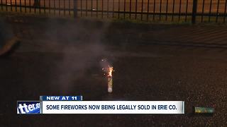 Why are fireworks being sold in Erie County?