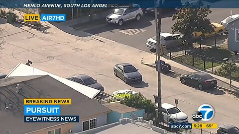 Live POLICE CHASE! Suspect Possible Armed With A Hand gun under his seat