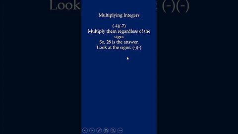 Multiplying Integers (Question #4) #shorts