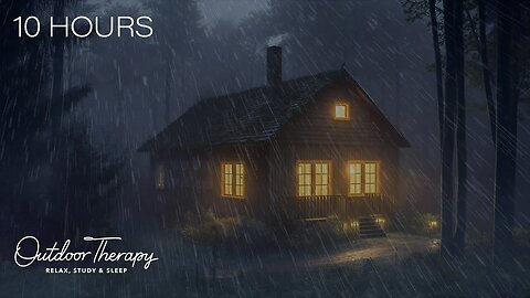 Ominous Foggy Rainy Night at the Cabin | RAINSTORM with low distant thunder Ambience FOR SLEEPING