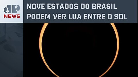 Eclipse solar anular é acompanhado pelo mundo; fenômeno forma ‘anel de fogo’ no céu