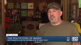 Owner pulls gun after customer ignores 'no-mask' mandate