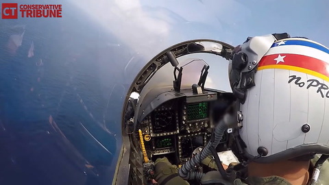 Watch: F/A-18F Super Hornet Screams to Carrier, Executes Flawless Landing
