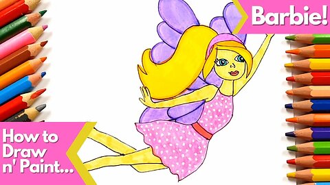 How to Draw and Paint Barbie Butterfly