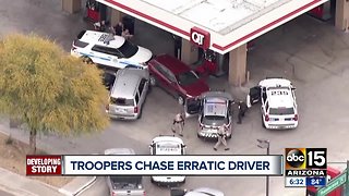 Troopers chase erratic driver on I-17
