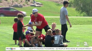 After NIL, Husker football players host camp for kids
