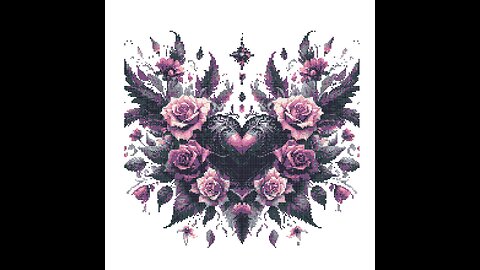 Gothic Heart Cross Stitch Pattern by Welovit | welovit.net | #welovit