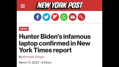 Hunter Biden's Infamous Laptop Confirmed in New York times Report