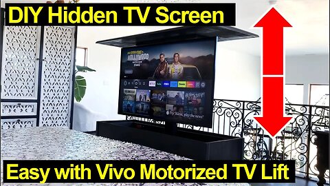 How to Hide Your Flat Screen TV with a Motorized TV Lift! Easy DIY!