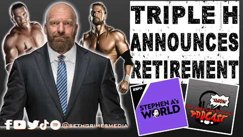 Triple H Announces RETIREMENT! | Clip from the Pro Wrestling Podcast Podcast | #tripleh #wwe #espn+