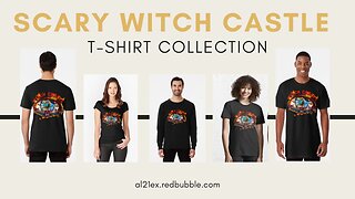 SCARY WITCH CASTLE T-SHIRT & MERCH DESIGN BY AL21EX REDBUBBLE SHOP