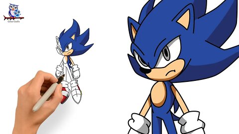 How to Draw Ultra Sonic the Hedgehog - Art Tutorial