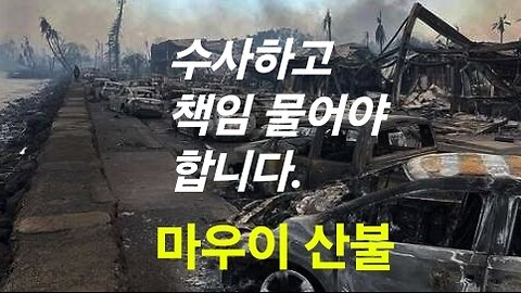 수사하고 책임 물어야 한다. 마우이 산불. 240707