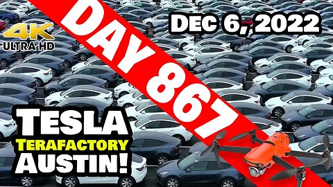 GIGA TEXAS MODEL Ys FLOODING HUTTO RAILYARD! -Tesla Gigafactory Austin 4K Day 867 - 12/6/22 - Tesla