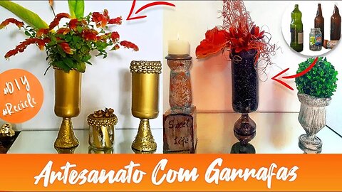 Artesanato para Ganhar Dinheiro Feito Com Garrafas - Diy Artesanato