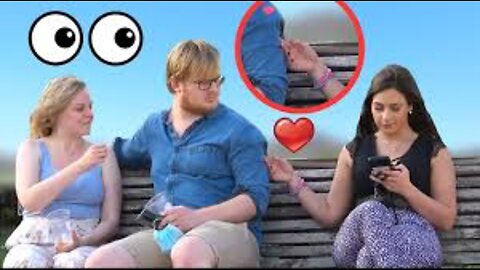 Best Hand touching in the park prank 😛 just for laughs