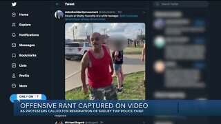 Offensive rant captured on video as protesters called for resignation of Shelby Township Police Chief