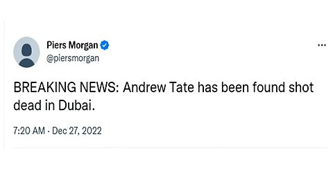 Is Andrew Tate DEAD?!