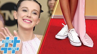 Millie Bobby Brown Leads the Tennis Shoe and Dress Movement | HS Trending Topics