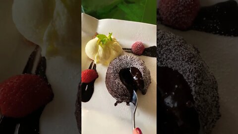 Overhead Shot of a Chocolate Lava Cake|#short#chocolate #cake |#new vedio