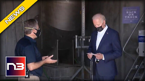 Clueless Old Joe Relies on Note Cards as he Mindlessly Tours New Orleans Water Plant